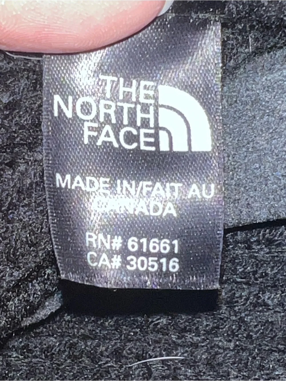 Vintage 2005 The North Face Black Knit Scarf 90” Made in Canada